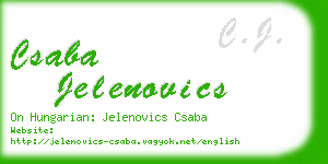 csaba jelenovics business card